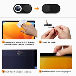 Ultra Thin Metal Magnet Web Camera Cover Silde for MacBook Pro Laptops Smartphone Mac PC Tablets, Adhesive Tabs Fix Bottom of Magnetic Privacy Screen