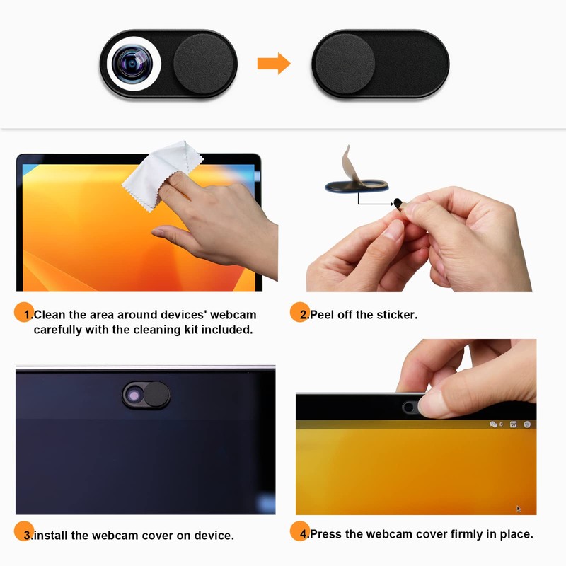 Ultra Thin Metal Magnet Web Camera Cover Silde for MacBook