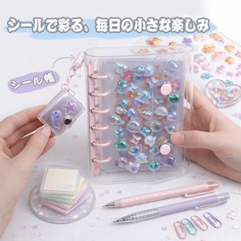 Seal Notebook, a7 Transparent, Clear Binder, Large Capacity, Sealing Book, Removable, Girls, Mini Notebook, Push Purpose, Photo Storage, Adult Transparent Book, Pink