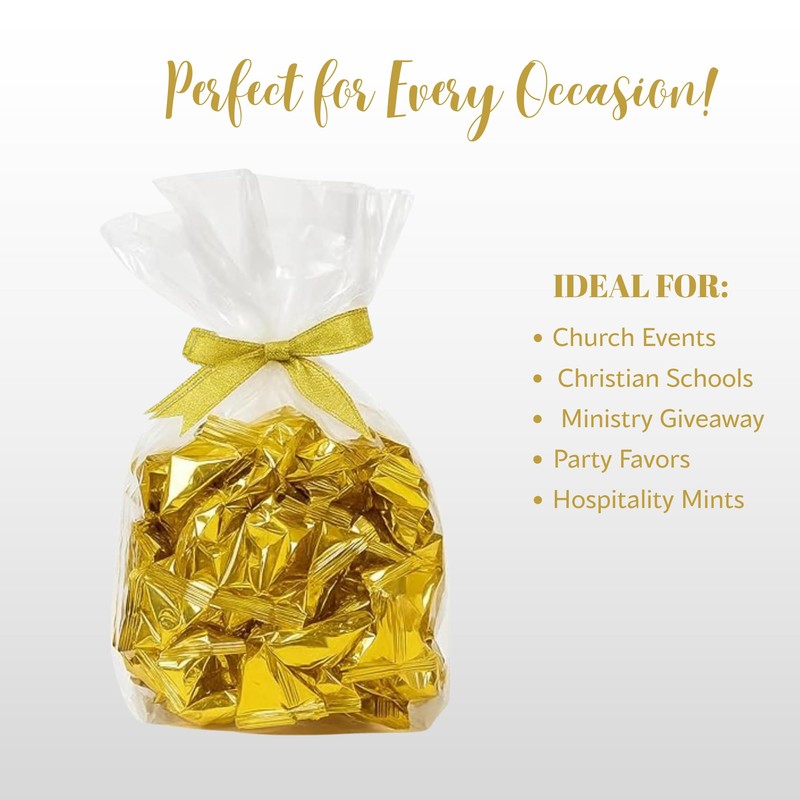 55ct Gold Buttermints in Gift Bag – Individually Wrapped Butter