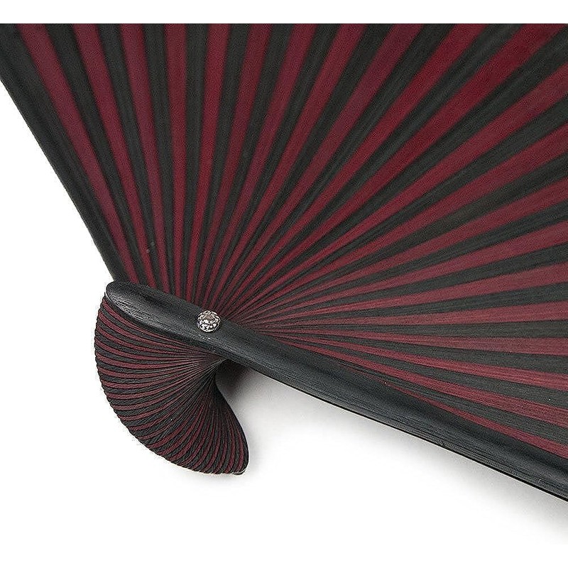 Kyoetsu Men's Hand Fan, Pure Silk, Plain, 2 Colors, Bamboo