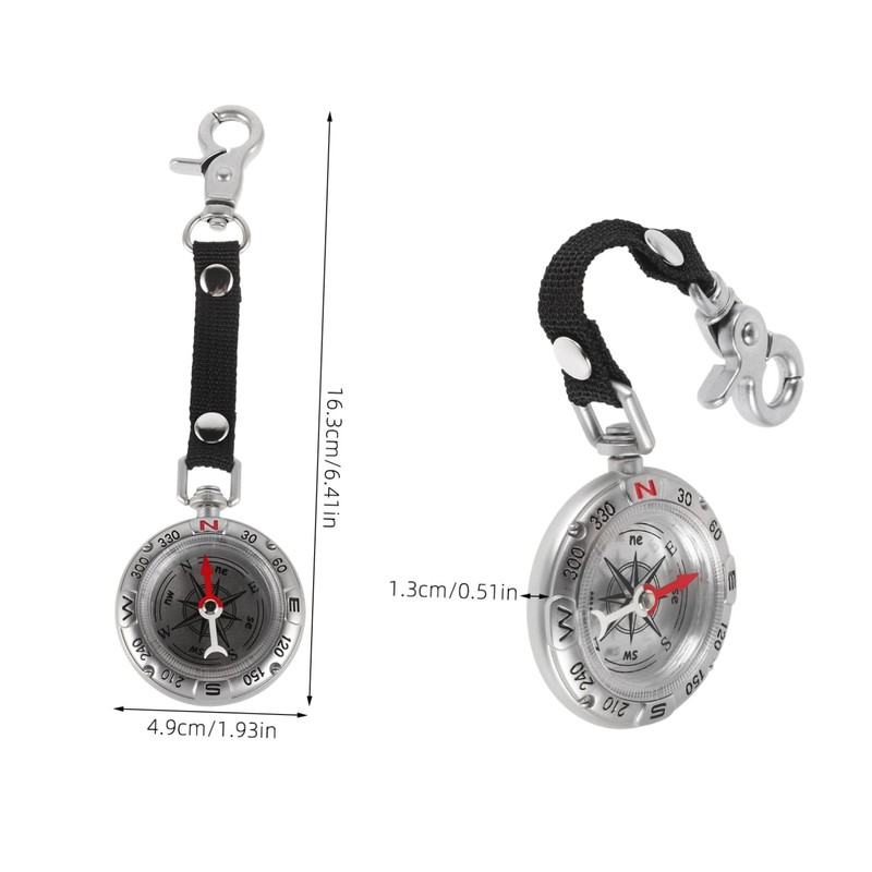 BESPORTBLE Compass Keychain Hunting Handheld Camping Outdoor Compass Pocket Engraved