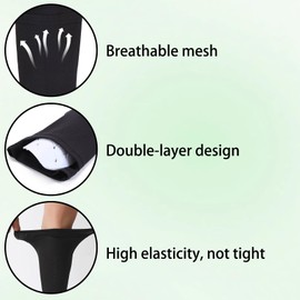 2 Pairs Football Shin Pads Socks,Black Soccer Shin Guard Socks,Breathable Football Soccer Sock Sleeves with Pocket,Shin Pads Holders for Kids Teenagers Adults Beginner
