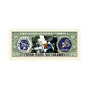 American Art Classics Seabee Million Dollar Bill in Currency Holder