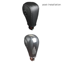 bao hu shen Leather Gear Shift Knob Cover for Ford Flex 2011 2012 2013 2014 2015 2016 2017 2018 2019 Ford Edge（2011-2014） Gear Shift Cover/Accessories for Ford (Black Pattern)