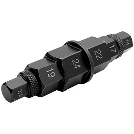 ZKTOOL Motorcycles Spindle Tool, Hexagon Wrench Socket, Motorcycle Hexagonal Shaft Tool, Hexagonal Spindle Socket Wrench, for 12mm 14mm 17mm 19mm 22mm 24mm, 6 in 1 Front Axle Socket