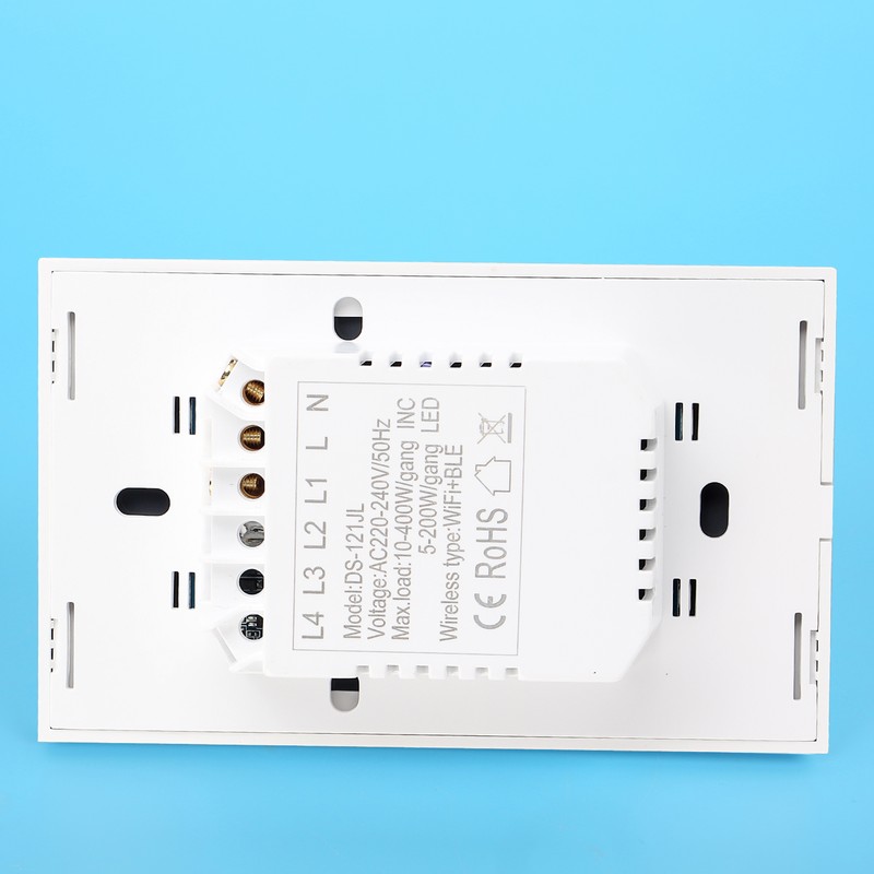 Intelligent WIFI Touch Switch Single Fire 1 Channel White AC