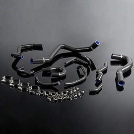 G-PLUS Silicone Radiator Hose Pipe Kit Clamps COMPATIBILITY:Compatible With HONDA CIVIC/CRX EE EF/CR-X Base/DX/HF/SI 1988-1991,Black