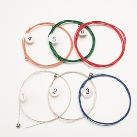 GZYUJIEMEDIA 6 Pieces Acoustic Guitar Strings Set (String Gauge 0.01-0.05),(10-50), Replacement Bronze Strings, Ideal for Beginners and Performers - (Color, Multicolor)