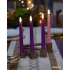 FPOO Flameless Advent Candles with Wooden Candle Holder, Advent Candles