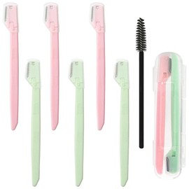 3 boxes Eye Brow Razors,Small Head Eyebrow Face Razors Dermaplaning Blades Eye Brow Razors Women with 1 PC Eyelash and Storage Case Brush Facial for Women and Men
