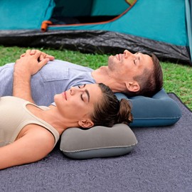 Bestway 16.5" x 10" x 4"/42cm x 26cm x 10cm Flocked Air Camp Pillow