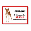 Basenji Freilauf Dog Sign with German Text "Freilauf Dog" [Free