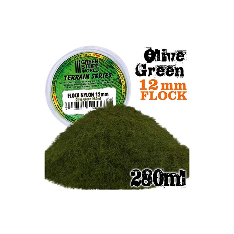 Electrostatic Grass Olive Green 12mm