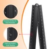 sourcing map Folding Straight Ruler 30cm Metric Aluminum Alloy Protractor