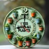 25x25cm Wooden Wall Clock with a Sliding Barn Door Style