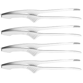 Ziyue Tongs Yakiniku Stainless Steel Freestanding Camping Barbecue Chopsticks Non-slip Portioning Pasta Yakiniku Tongs (Tip, 4-piece Set)