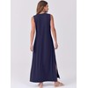 ANRABESS Women's Summer Casual Sleeveless V Neck Maxi Dress 2025