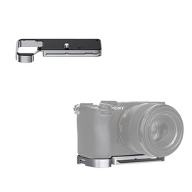 JJC Metal Hand Grip for SONY A7CII A7CR Camera, Alpha 7CII 7CR Quick Release Plate Handle for AirTag Storage, ILCE-7CM2 Camera Bracket Holder Replaces SONY GP-X2 Grip Extension, Sliver