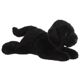 Aurora® Adorable Flopsie™ Black Labrador Stuffed Animal - Playful Ease - Timeless Companions - Black 12 Inches
