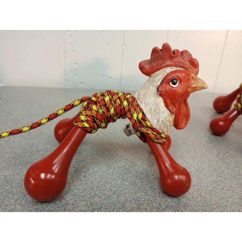 ROOSTER CROWS MICRO Chicken Roping Dummy w/ 2-Chicken Ropes Roping