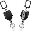 Fushing Retractable Keychain Heavy Duty, 2 Pack Retractable Badge Holder