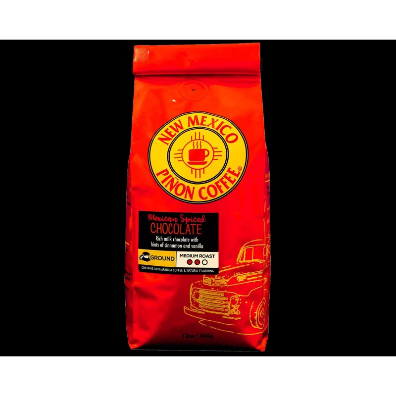 New Mexico Piñon Coffee Mexican Spiced Chocolate Ground, 12 ounce