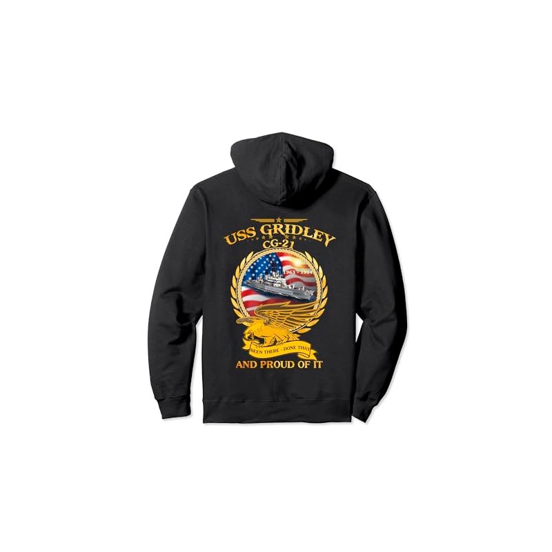 USS Gridley (CG-21) 1963 - 1994 Pullover Hoodie