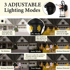odorpower Porch Lights Outdoor Motion Sensor Outdoor Wall Lights Anti-Rust Aluminum, Exterior Lighting Fixtures Motion Sensor Porch Light Fixture for House Outside Patio