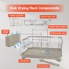HOMEAILIE 2-Tier Dish Drying Rack for Kitchen Counter, 304 Stainless
