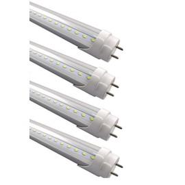 (4-Pack) Fulight Ballast-Bypass & Clear T8 LED Tube Light - 2FT 24-Inch 10W (18W Equivalent), Daylight 6000K, F17T8, F18T8, F20T10, F20T12/CW, Double-End Powered, Clear Cover, Works from 85-265VAC