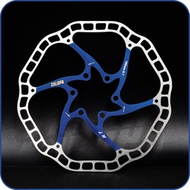 ZALOPA Pro Light Weight Stainless Steel Mix with Carbon Steel 160mm Disc Brake Rotor R7 for Road Bike Super Light Weight Blue