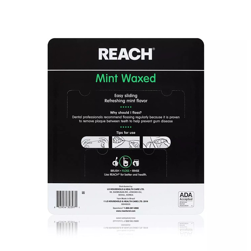 Reach 12 Packs Reach Mint Waxed Dental Floss Each 55
