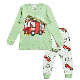 Nuribom Pyjamas for Boys and Girls - Children's Cotton Pyjamas 90-140, Fire Engine