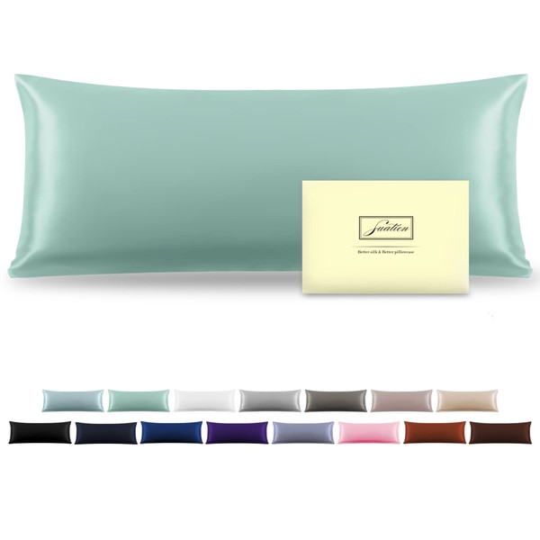 Suatien Silk Body Pillowcase Mulberry Silk Pillow Cases with Zipper