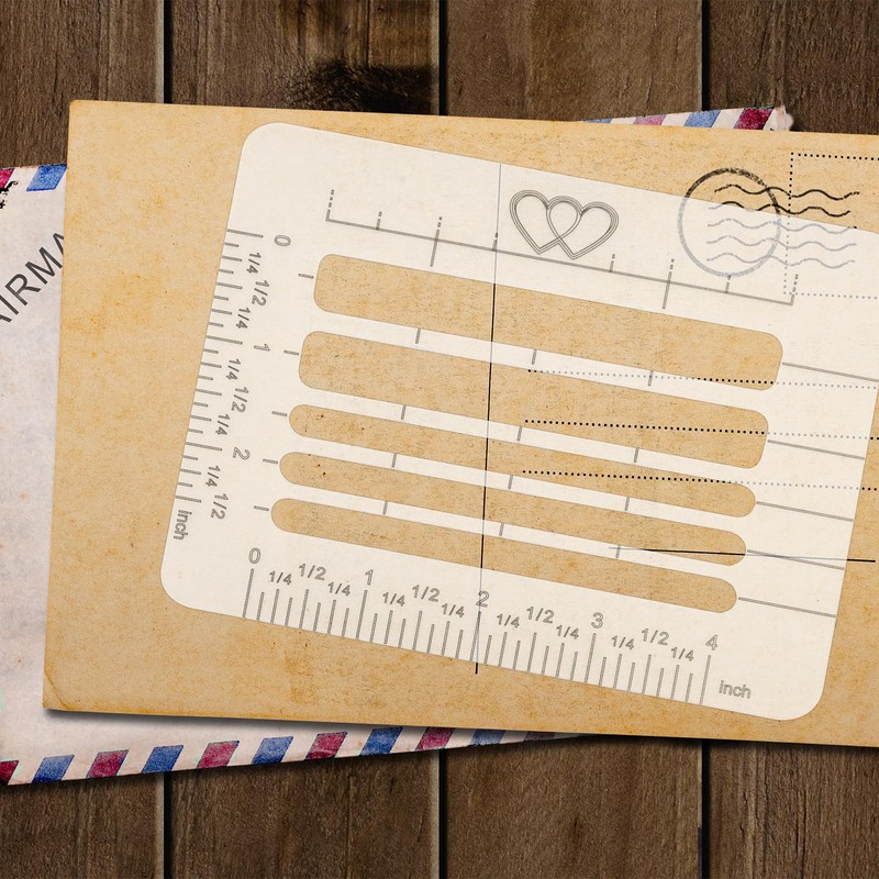 4pcs Envelope Addressing Guide Stencil, Envelope Address Stencil Templates Ruler