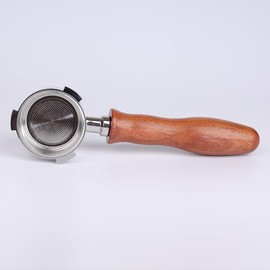 CAPFEI 51mm Bottomless Portafilter 3 ears Only Fits Delonghi Dedica EC680/EC685/EC885 | Filter Basket 0.3mm Pores | Ergonomic Wooden Handle