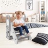 Takywep Foldable Toddler 3 Step Stool - Plastic Learning Helper,