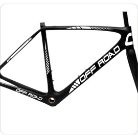 Set of 13 Bike Frame Stickers Universal Off Road Protection B0164 (Gloss White)