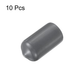 uxcell 10pcs Rubber End Caps 11.5mm ID Vinyl Round End Cap Cover Screw Thread Protector Dark Grey