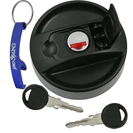 Fuel Cap Water Tank Cap Water Diesel Car Boat Caravan Motorhome Black with Flap in Set with pro-Styling Keyring