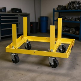 Adjustable 750 Lbs Motor Hoist Dolly Heavy Duty Steel Engine Stand With 4 Caster Wheels For Motor PartsBase structure: Rectangular Frame