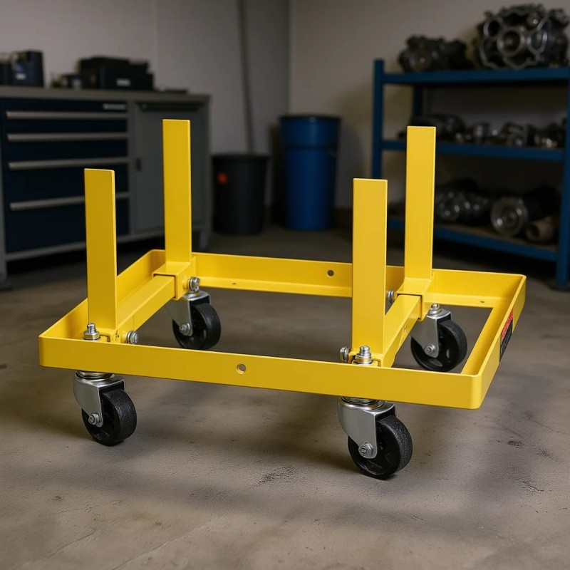 Adjustable 750 Lbs Motor Hoist Dolly Heavy Duty Steel Engine