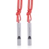 Boundless Voyage Whistle, Titanium Whistle, Ultra Lightweight, Loud Volume, Durable, Disaster Prevention, Emergencies, Evacuation, Crime Prevention, Mountain Climbing, Solo Camping, Outdoors, Portable Whistle, Neck Strap Included (Set of 2)