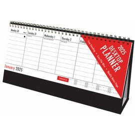 2025 Desktop Flip Calendar - Free Standing Week to View Planner - for Home Office and School Use