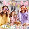 60pcs Easter Party Paper Plates,7inch Egg-Shaped Plates Easter Bunny Kids