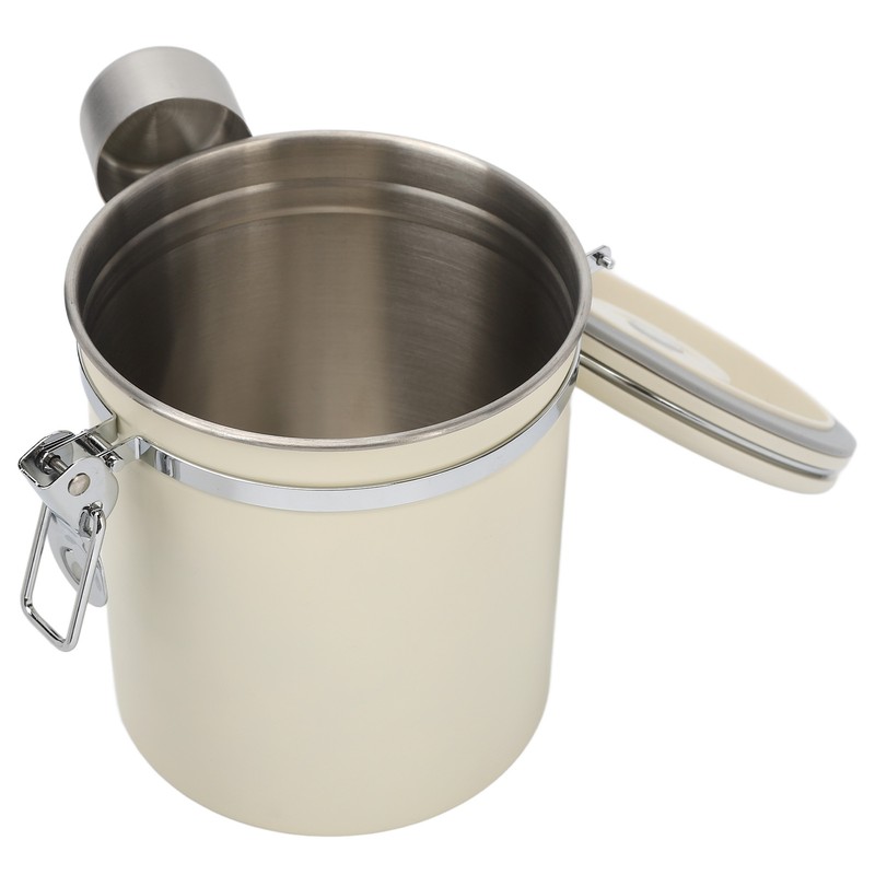 Coffee Canister Airtight Stainless Steel Kitchen Food Storage Container with