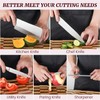 Knife Block Set,8-piece Kitchen Knife Set with Rotatable Storage Stand,