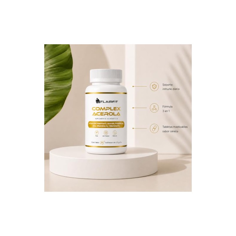 Complex Acerola – 60 Tabletas Masticables | 1 Tableta al