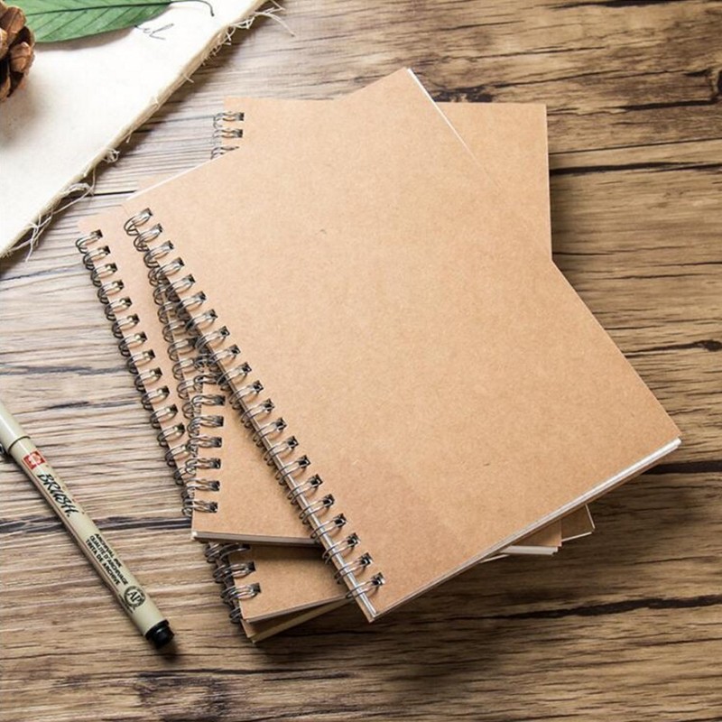 DSTELIN Soft Cover Spiral Notebook Journal 2-Pack, Blank Sketch Book
